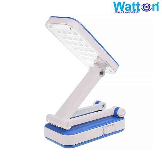 Акумуляторна настільна лампа Watton WT-006 світлодіодний світильник трансформер працює 10 годин Блакитний Кам'янець-Подільський