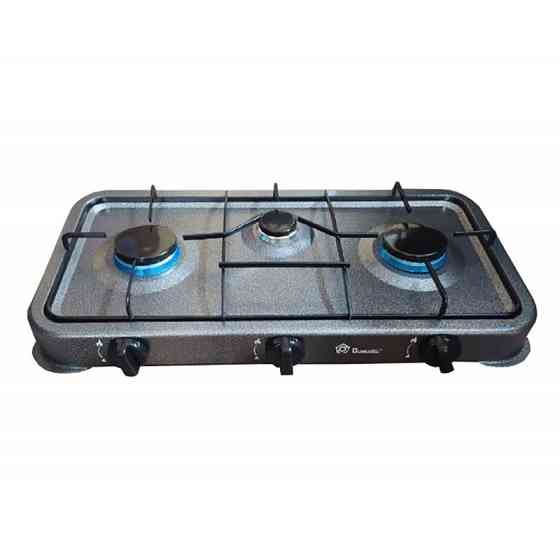 Газовий таганок настільний Domotec MS-6603 3 конфорки (Сірий)7696 Київ