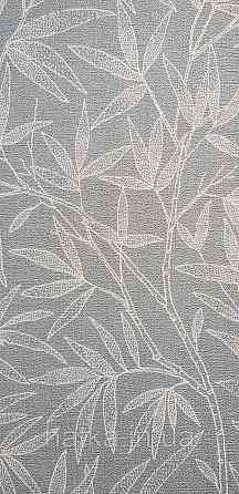 Шпалери вінілові на флізеліні метрові Rasch Novella 1,06х10 листя гілки матові білі на бірюзове сірком Київ