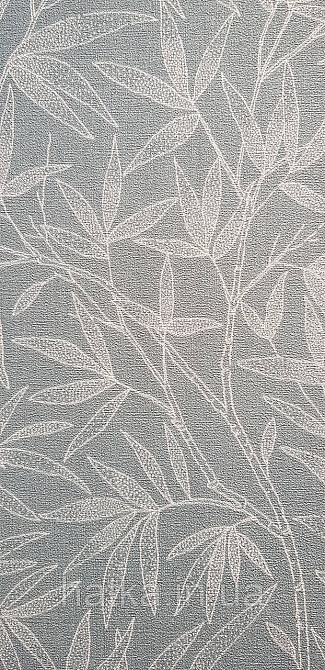 Шпалери вінілові на флізеліні метрові Rasch Novella 1,06х10 листя гілки матові білі на бірюзове сірком Київ - фото 1