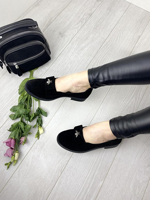 VIKTTORIO Туфлі жіночі VIKTTORIO АЙС чорні (весна-осінь, замша натуральна) (2698) Коломия - фото 8