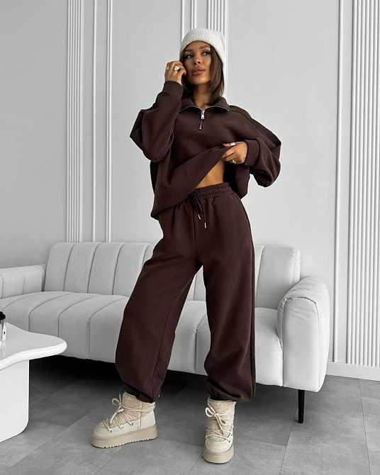 Женский базовый теплый костюм двойка Трехнитка на флисе Одесса - изображение 1