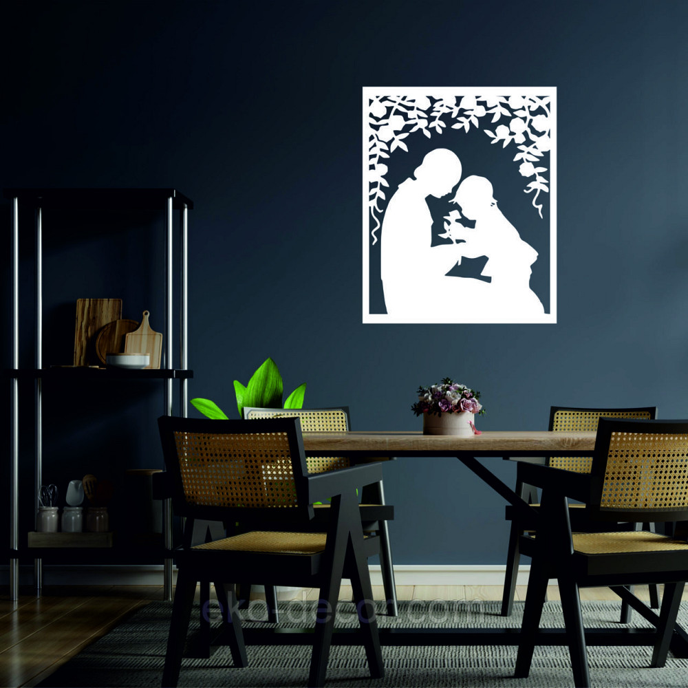 Декоративное настенное Панно «Мать и ребенок» Декор на стену 50*41 см, Белый Киев - изображение 7