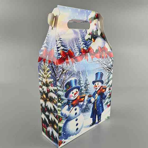 Новогодняя подарочная картонная упаковка для конфет (600грм) №226 