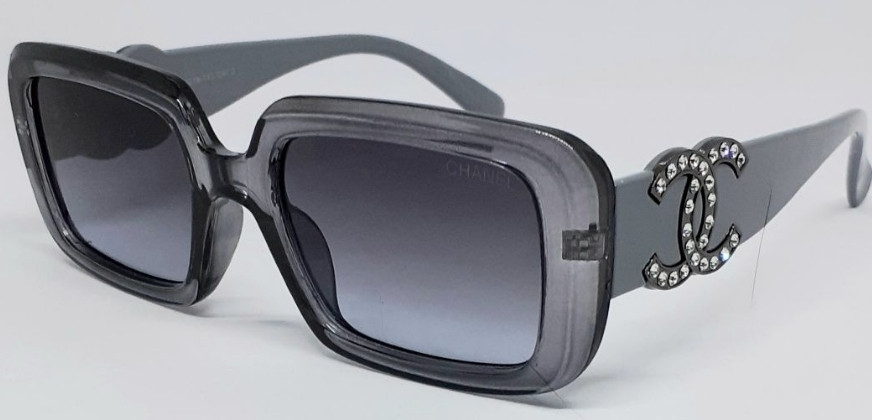 Брендові хітові жіночі окуляри сірий градієнт із камінчиками. Київ - фото 8