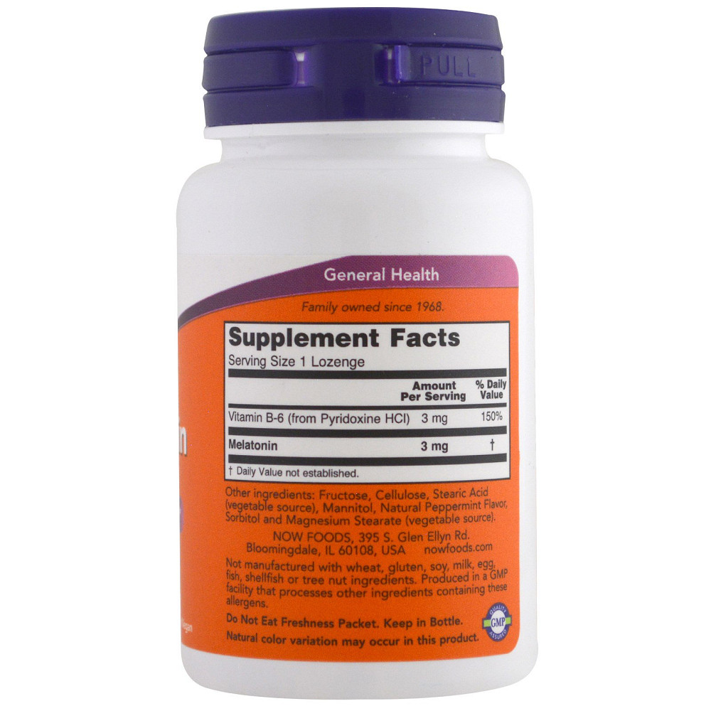 Мелатонин (Melatonin) со вкусом мяты 3 мг 180 леденцов Київ - фото 2