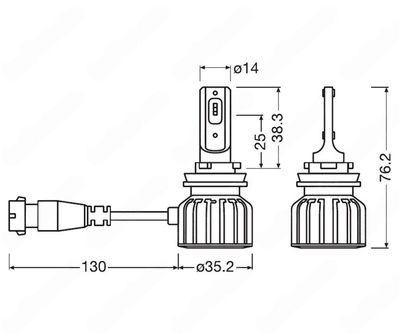 Комплект світлодіодних ламп OSRAM 64211DWBRT-2HFB H8/H9/H11/H16 LEDriving HL BRIGHT +300% 6000K 12V Харків - фото 3