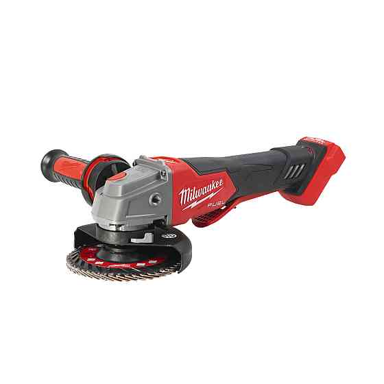 Шлифмашина угловая аккумуляторная MILWAUKEE, M18 FSAGV125XPDB-0X, диаметр 125мм (+ рукоятка, зах. кожух, бескл. гайка, 2 зах. Экран Одесса