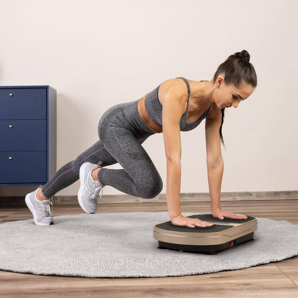 Виброплатформа Gymtek XP300 для дома до 150 кг с пультом и эспандерами тренажер для похудения фитнеса и массажа Киев - изображение 16