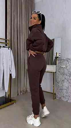 Жіночий плюшевий прогулянковий костюм з велюру Шоколадний, 50/52 Одеса