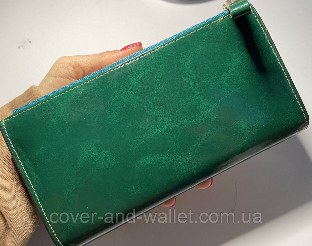 Зелений жіночий гаманець клатч з гладкої шкіри Marco Coverna 8653 Київ - фото 8