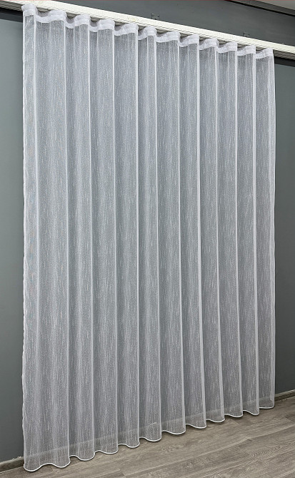 Тюль VR-Textil 1495т Лен Дождик белый 400х270 см (42-0357) Киев - изображение 8