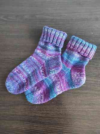 Шкарпетки теплі в'язані, ручна робота, 75% шерсть, топ Київ