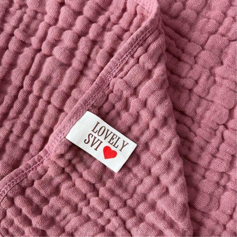 Детское полотенце с капюшоном Lovely Svi органический хлопок ( муслин) – 6-слойный, дышащий 80 x 80  Розовый Киев - изображение 3