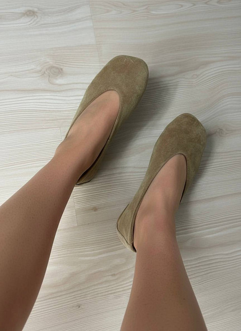 Балетки жіночі Zemira 23-0582 замшеві квадратний носок бежеві, 40, 26 см Київ - фото 17