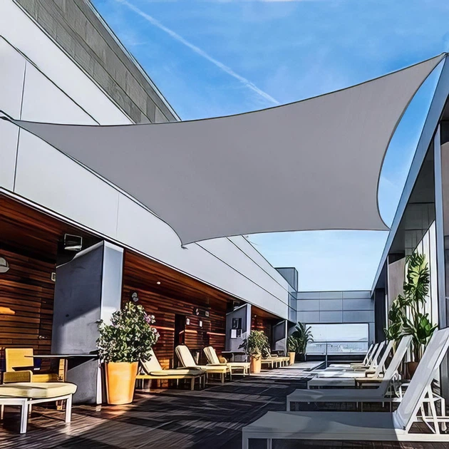 Тент навіс затіняючий прямокутний 3х5м Сітка (Сірий) Вінниця - фото 1