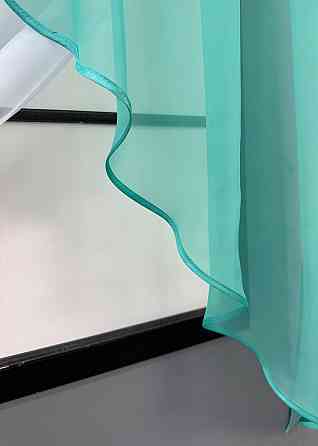 Кухонная занавеска VR-Textil № 069к бирюзовый с белым 280х170 см (52-1194) Киев