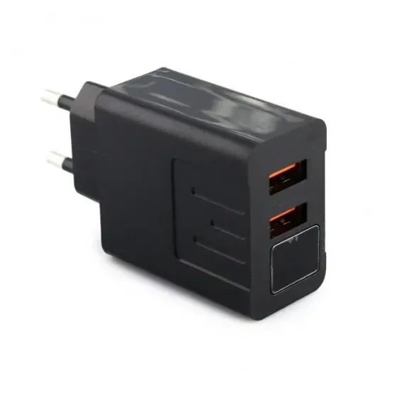 Адаптер на 2 USB с дисплеем и поддержкой fast charge, CX QC03 Киев