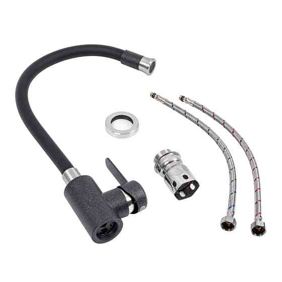 KT 90 змішувач гнучкий фарбований TM Valeso (АНТРАЦИТ) Коломыя