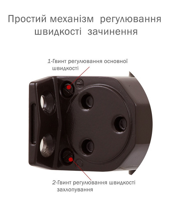 Дотягувач дверей RYOBI 9903 dark bronze 65 кг Київ - фото 6