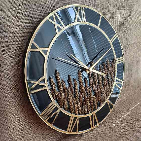 Годинник настінний 50 см з епоксидної смоли ручної роботи Дніпро