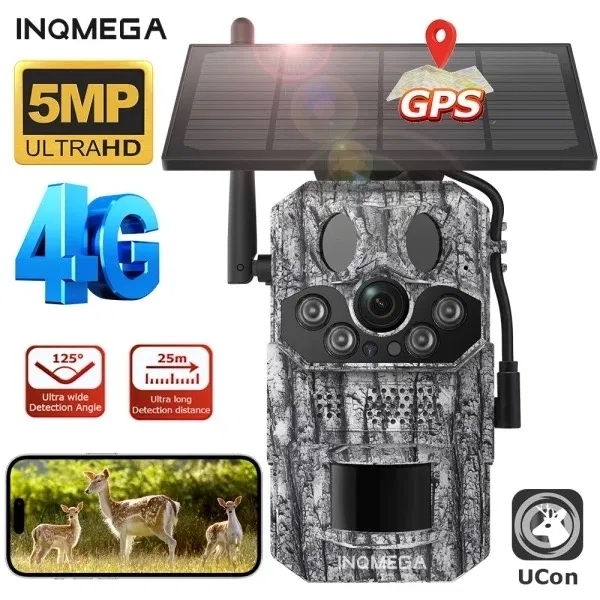 Фотоловичка Inqmega 4G LTE Sim 5MP GPS на сонячній панелі PIR Вінниця - фото 2