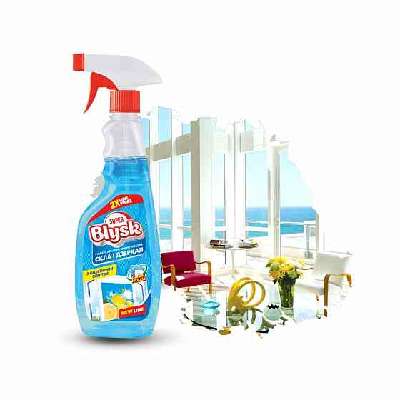 Очисник для скла і дзеркал Super Blysk Лимон, 500мл Київ