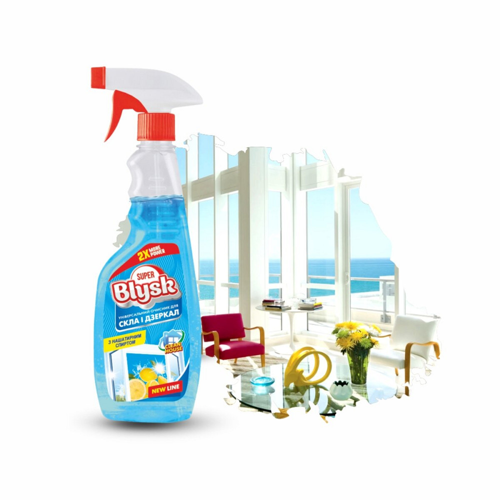 Очисник для скла і дзеркал Super Blysk Лимон, 500мл Київ - фото 1