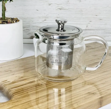 Скляний заварник 800 мл пірамідальної форми, термостійкий, з фільтром із нержавіючої сталі Одеса - фото 5
