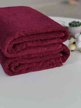 Полотенце махровое Ideal Textile однотонное плотность 450 г/м2 100х150 см бордо Черновцы
