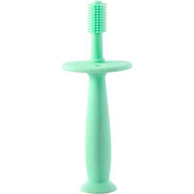 Дитяча зубна щітка Baby Team на присосці силіконова, ментолова (7205) Вінниця