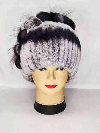 Меховая шапка женская водопад Кристина Шиншиловый Харьков