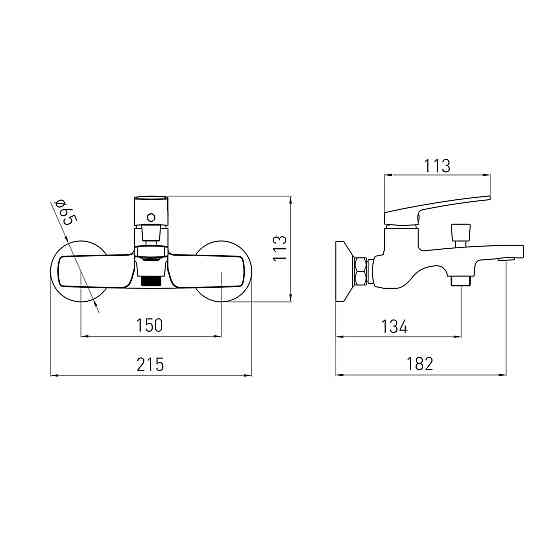 Змішувач для ванни VOLLE CANTE cepillado níquel сатин 1512.031002 Київ