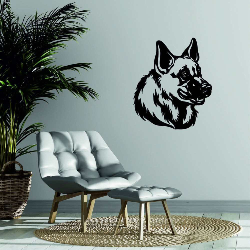 Декоративное настенное Панно «Овчарка», Декор на стену 70*60 см, Черный Киев - изображение 4