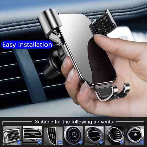 Автомобильный держатель,на решетку воздуховода под телефон JTC01, серебристый Каменец-Подольский