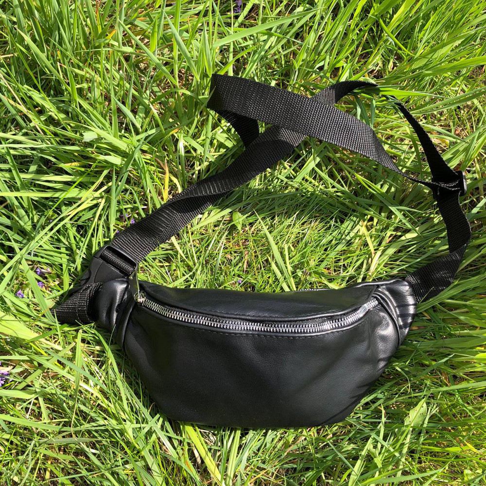 Сумка бананка черная, Бананка с отделениями, Бананка кожаная мужская Фирменная мужская сумка EV-81 Ивано-Франковск - изображение 8