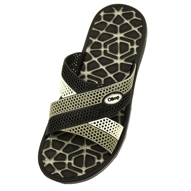 Мужские черные шлепанцы для бассейна 