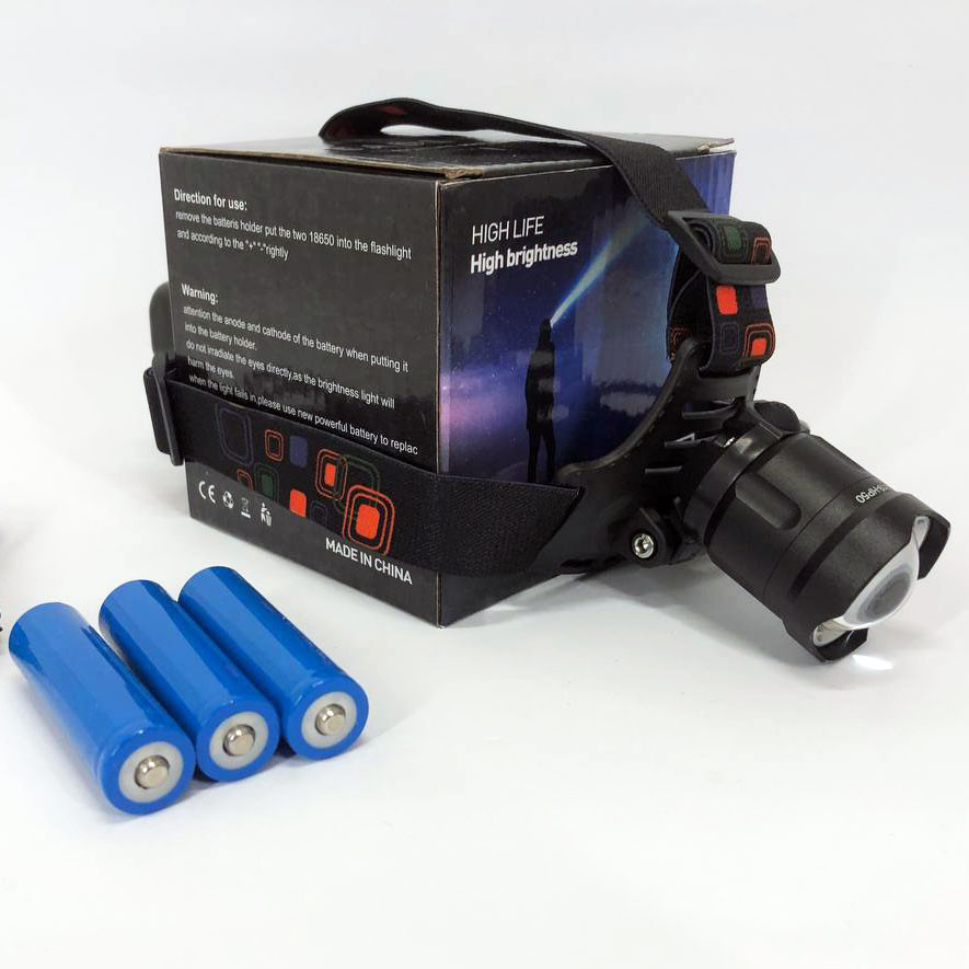 Фонарик налобный мощный, Компактный налобный фонарь, Светодиодный фонарь для работы на голове CE-59 Киев - изображение 1