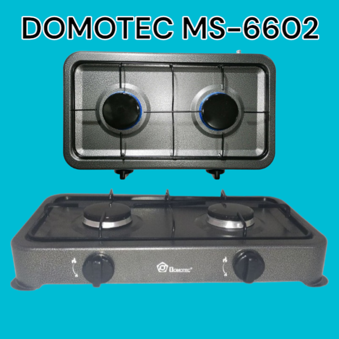 Настільна плита DOMOTEC MS-6602 2 пальники газу 0,54 кВт х 2 Бутан G30 (LPG) 6845 Одеса - фото 1