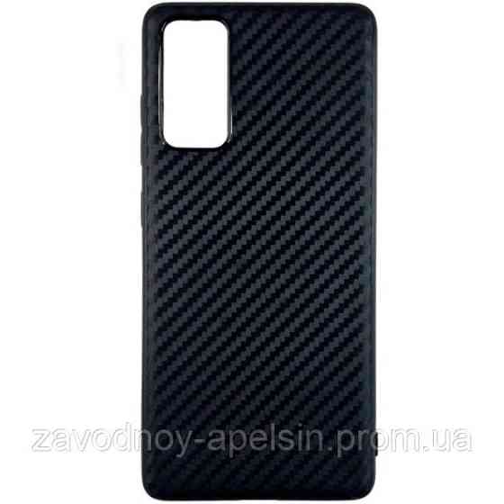 Samsung S20 G980 Силиконовый чехол Карбон (черный) Одесса