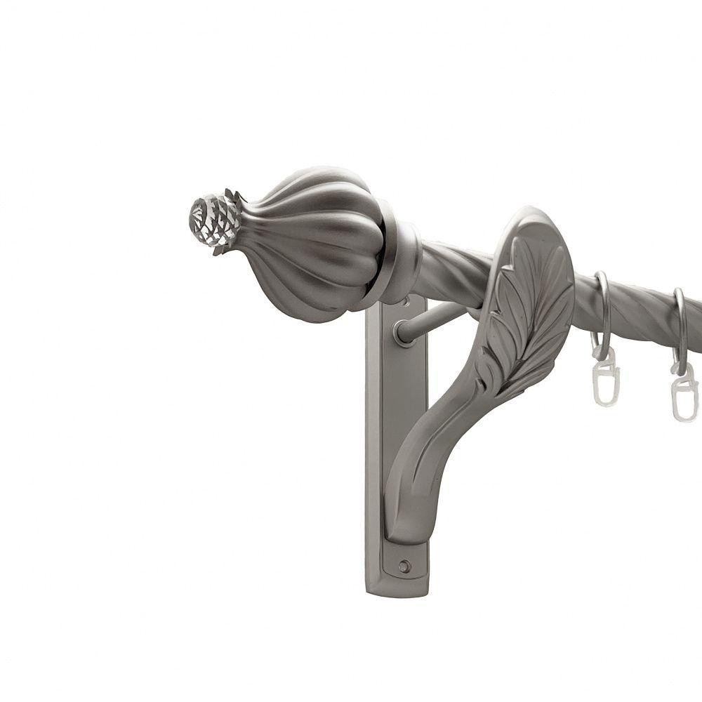 Карниз Orvit Таджа-Кристал металевий однорядний ретро скручена труба кільце металеве Сатин 25 мм 200 см Львов - изображение 1