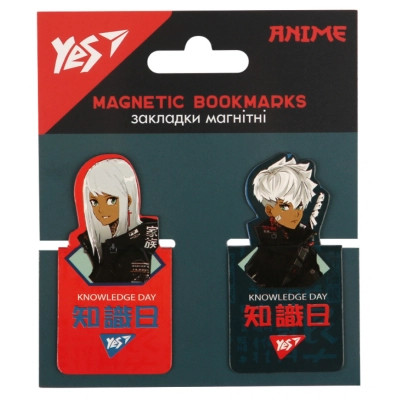 Закладки для книг Yes магнітні Anime, висікання, 2 шт (708400) Вінниця - фото 1