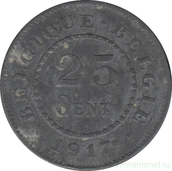 25 сантимів. 1917 рік, Бельгія. Полтава - фото 1