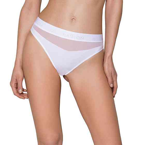 Трусики з прозорою вставкою Passion PS006 PANTIES S, white Sex Aura Київ