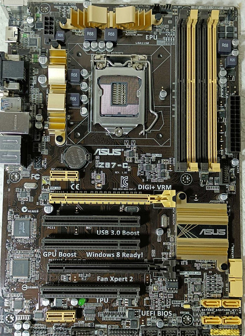 Материнская плата - ASUS Z87-C - LGA1150 в отличном рабочем состоянии. Харьков - изображение 3