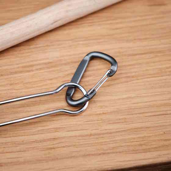 Ложко-виделка титанова складана Naturehike NH19C001-J сіра з мішечком Київ