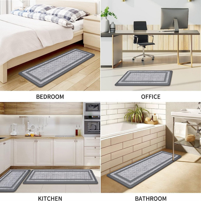 Набор коврики Lovely Svi 2 шт: 44 x74 x1см и 44 x150 x1см Серая окантовка - для кухни, офиса, дома, прихожей Киев - изображение 7