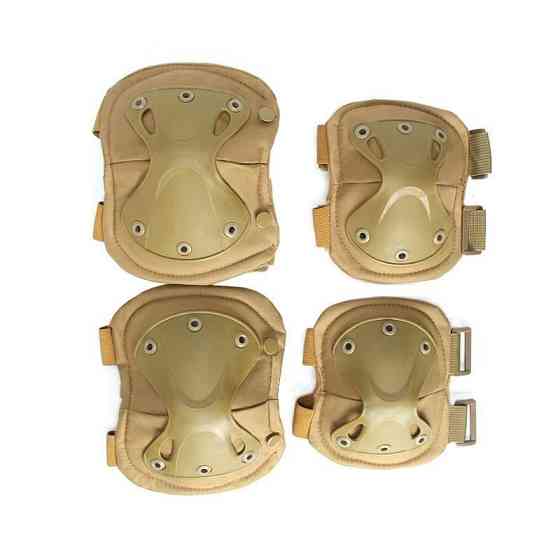 Набір тактичних військових наколінників та нарукавників бежеві, армійські наколінники та нарукавники зсу Кам'янець-Подільський