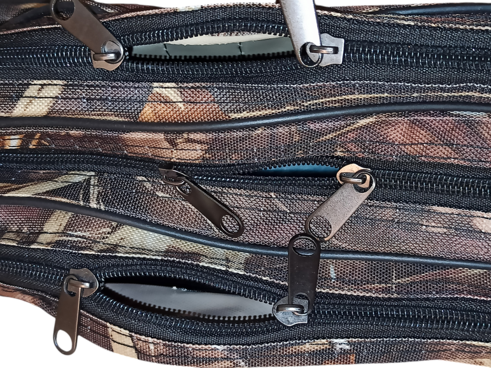 Чехол для вудилищ FisherMan 130 см на 3 секции и принадлежностей 2 боковых кармана коричневый Киев - изображение 6