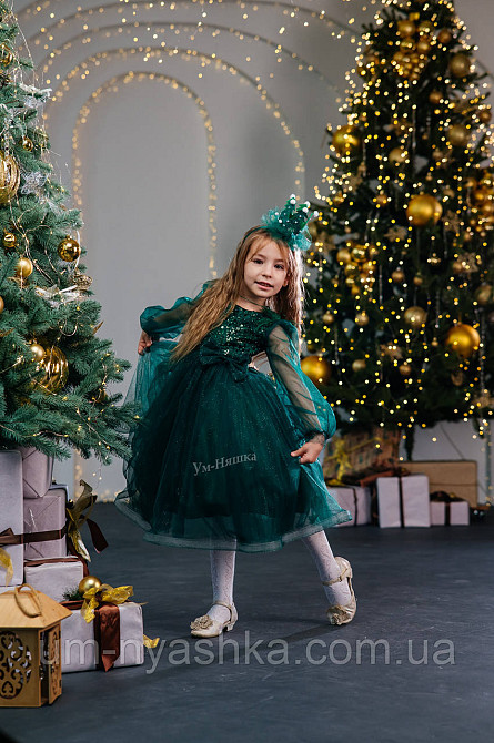 Зелене дитяче пишне плаття Ялинка Кривий Ріг - фото 4